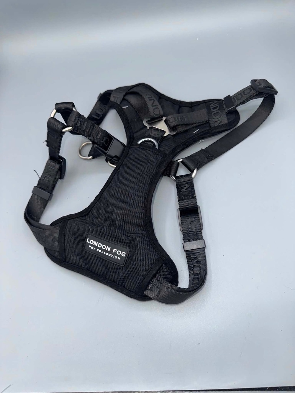 NEW London Fog Black No-Pull Padded Dog Harness